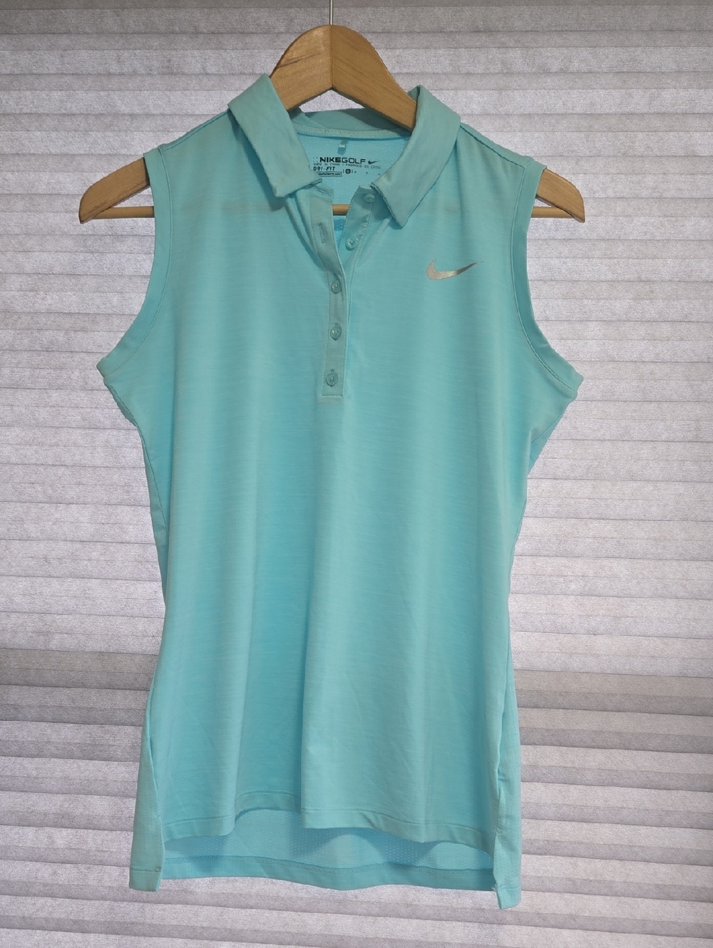 Nike Women's Sleeveless Golf Polo Tank - Aqua Teal